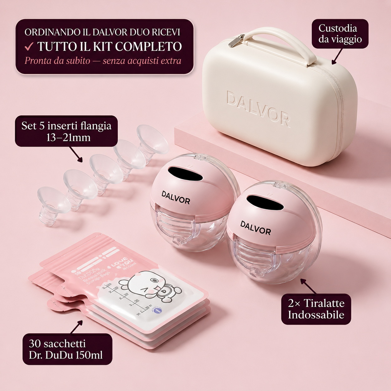 MamaBloom + Tiralatte elettrico senza fili 